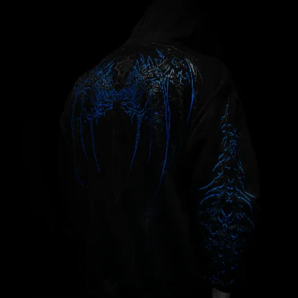 Breathedivinity Dragon Soul Oversized Pullover Hoodie [MOONLIGHT BLUE]