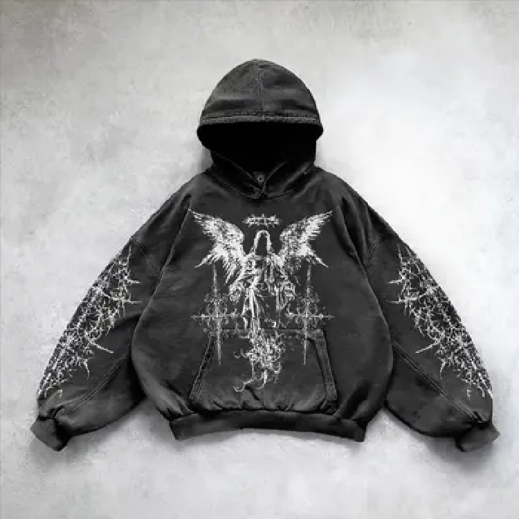 Breathedivinity Reborn Shadow Oversized Hoodie Breathedivinity Reborn Shadow Oversized Hoodie