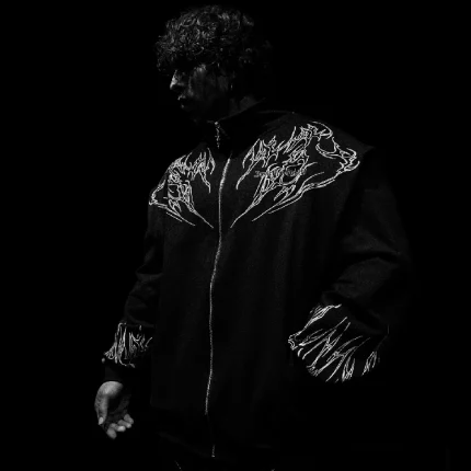 Breathedivinity Voidwalker Oversized Zip up Jacket [VOID BLACK] (7)