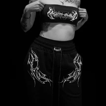 Women's Phantom Kiss fitted sweatpants [VOID BLACK] (2)